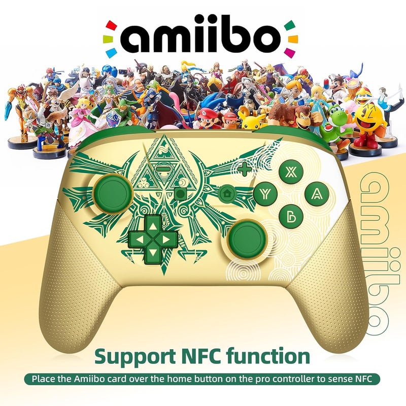 YKASEK Switch Pro Controller, Wireless Switch Controllers with Carrying Storage Case, Upgraded Gamepad Switch Remote Replacement for Switch Controller Support NFC/Dual Vibration/Screenshot/Wake-up Function - Image 2